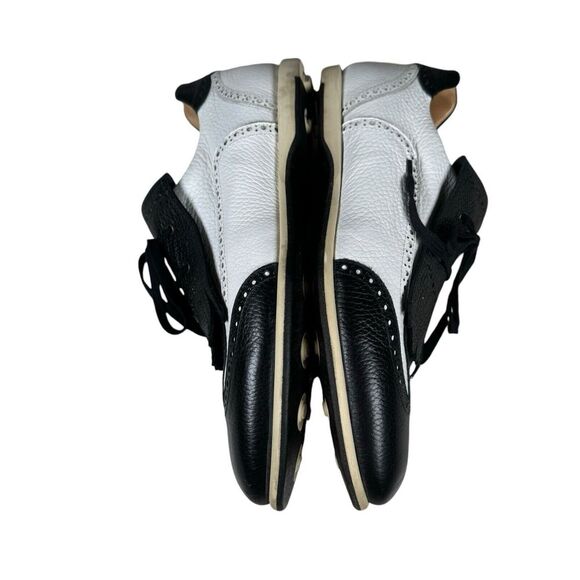 Brooks Brothers Black & White Brogue Oxford Golf Shoes Men's Sz 10 Made in Italy - Picture 9 of 13